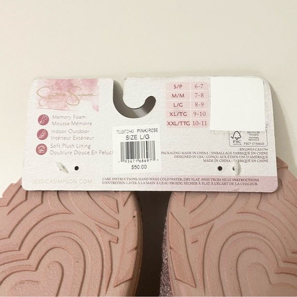Jessica Simpson Women's Memory Foam Slippers Large 8-9 - Picture 9 of 16